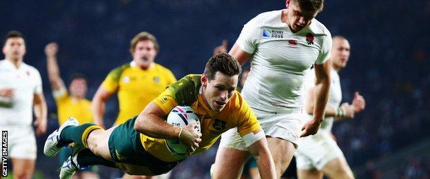 Bernard Foley scores for Australia