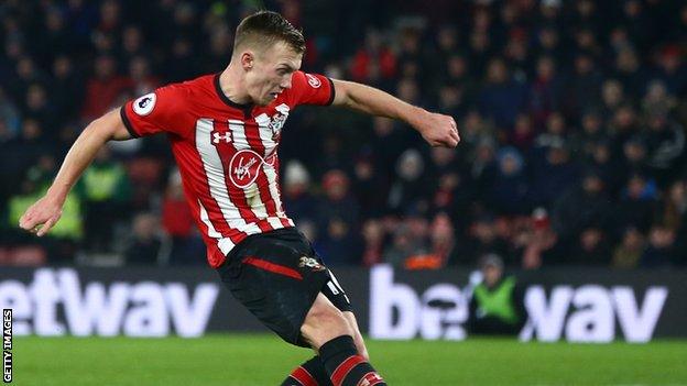 James Ward-Prowse's late equaliser salvaged a point for Southampton against Crystal Palace St. Mary's