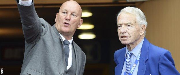 Morton manager Jim Duffy (left) and chairman Douglas Rae.