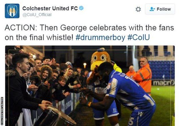 Colchester United tweet