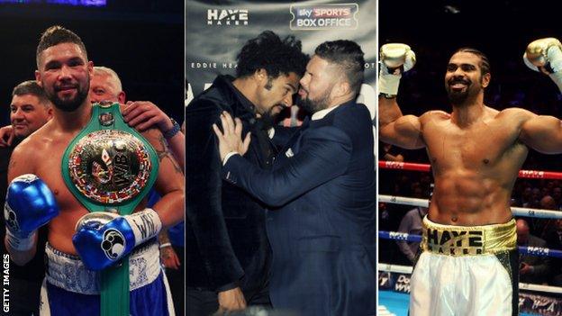 Tony Bellew and David Haye once sparred together but now share a public rivalry