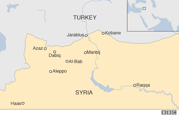 Map of northern Syria