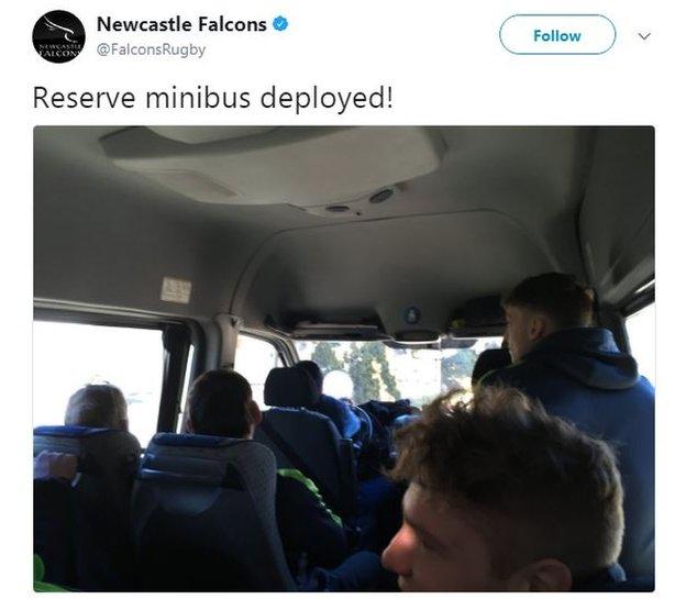 Newcastle Falcons tweet