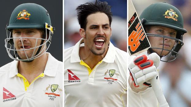 Shane Watson, Mitchell Johnson and Steve Smith