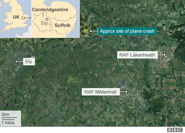 Map of crash site