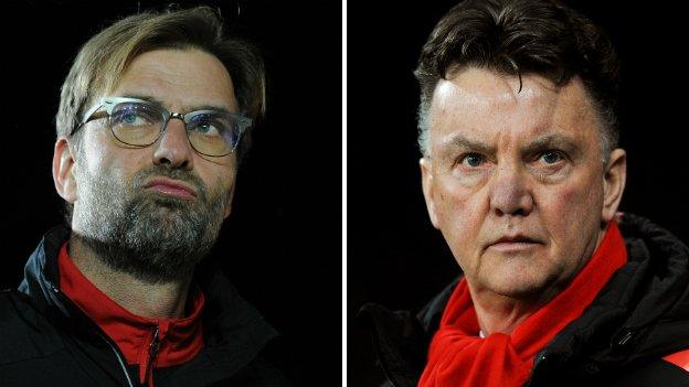 Jurgen Klopp and Louis van Gaal