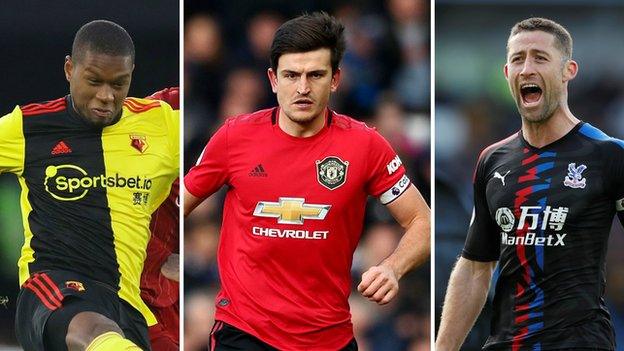 Christian Kabasele (Watford), Gary Cahill (Crystal Palace), Harry Maguire (Man Utd)