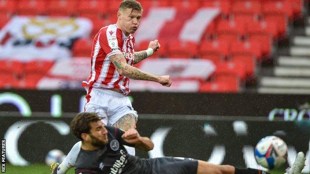 James McClean scores Stoke's second goal