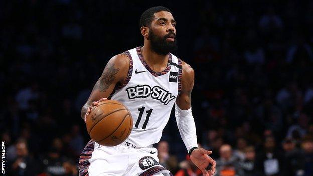 Kyrie Irving playing for Brooklyn Nets