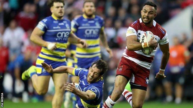 Bevan French took just 16 minutes to score his first Wigan try on his first start