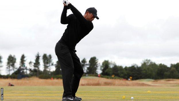 Tiger Woods at Carnoustie