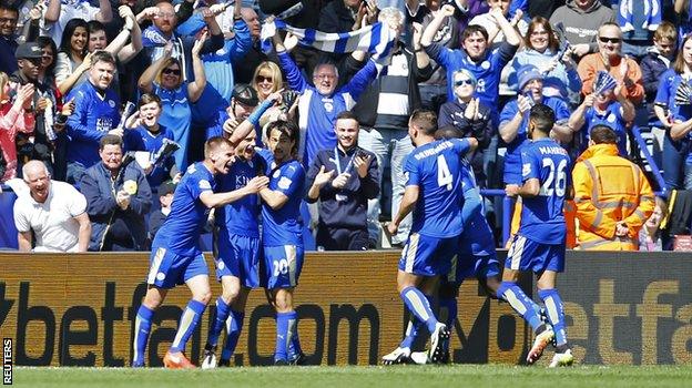 Leicester celebrate