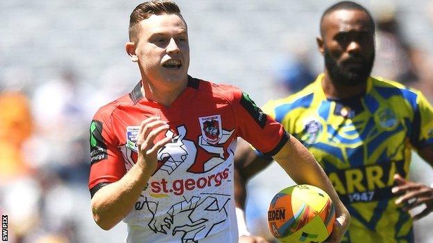 Jai Field has made 17 NRL appearances with St George Illawarra (above) and Parramatta Eels