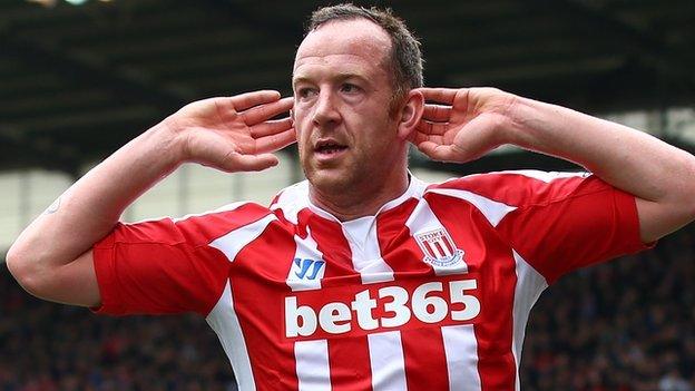 Stoke City midfielder Charlie Adam