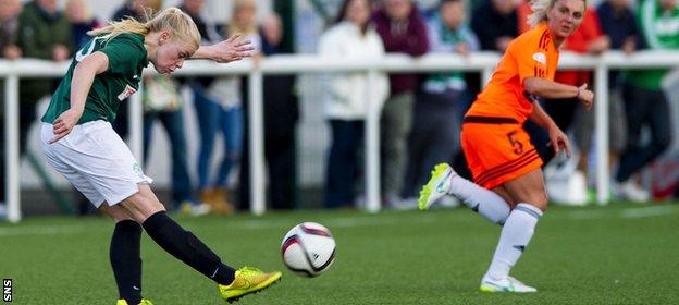 Heather Richards scored from the halfway line in the League Cup final against Glasgow City