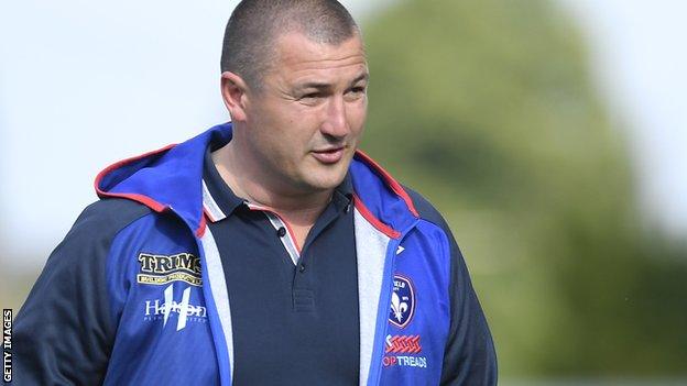 Wakefield Trinity coach Chris Chester on the sidelines