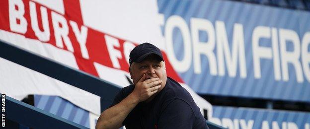 Bury fan watches on