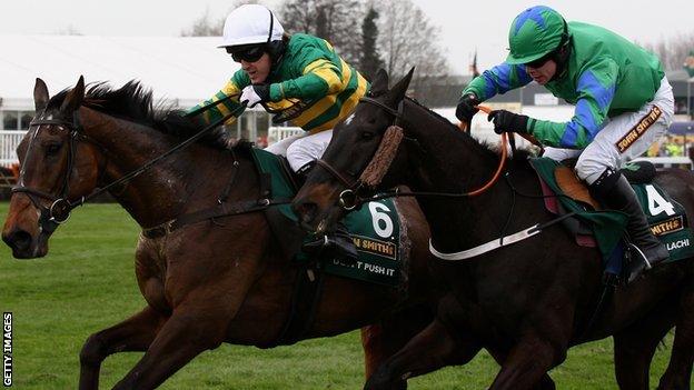 Denis O'Regan rides Black Apalachi in the 2010 Grand National