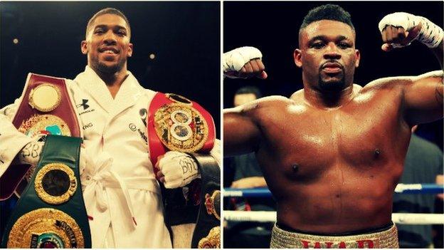 Anthony Joshua and Jarrell Miller