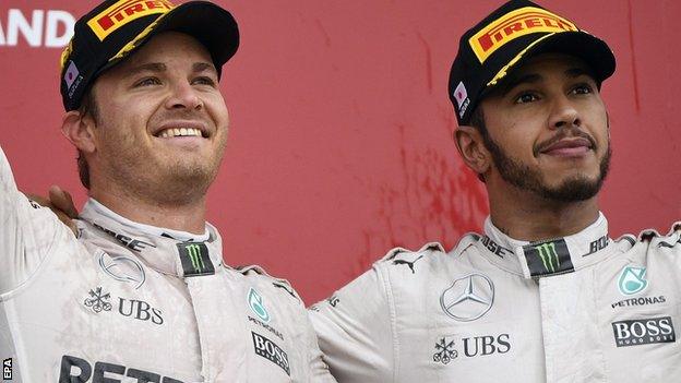 Nico Rosberg and Lewis Hamilton