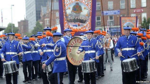 Band at Belfast parade