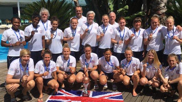 The GB team with their bronze medals from the World Cup