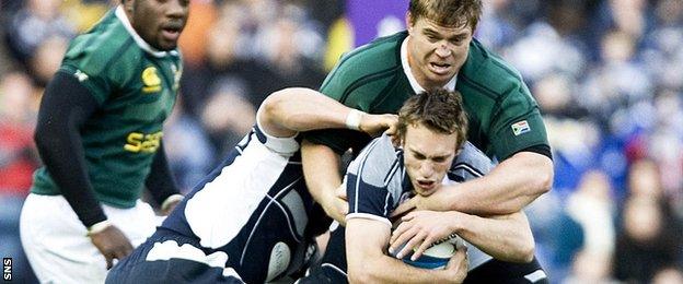 Mike Blair in action for Scotland against Ireland