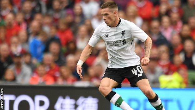 Ryan Kent in action during a pre-season friendly for Liverpool against Atletico Bilbao, 2017