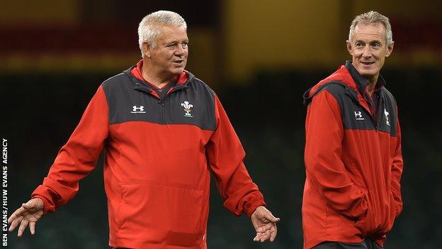 Rob Howley (R) was one of Wales boss Warren Gatland's first coaching appointments