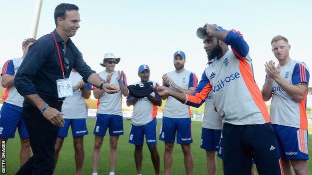 Michael Vaughan and Adil Rashid