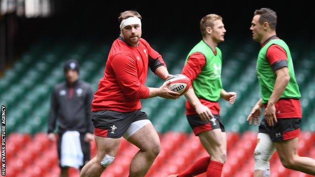 WillGriff John in training a day before the Wales and Scotland 2020 Six Nations match was called off