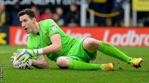 Jon McLaughlin in action for Burton Albion last season