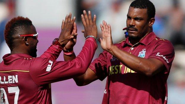 Shannon Gabriel celebrates with his team-mate