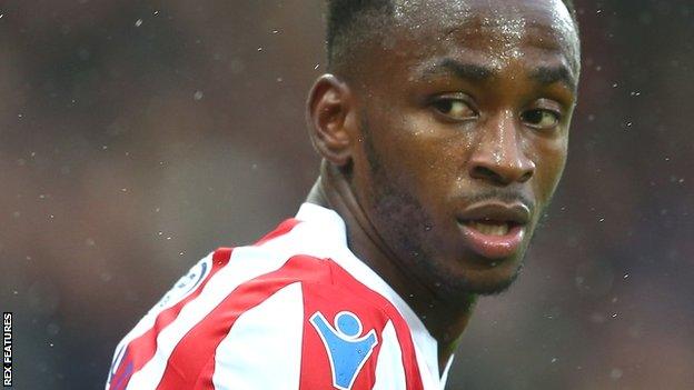 Saido Berahino in action for Stoke