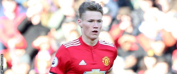 Manchester United midfielder Scott McTominay