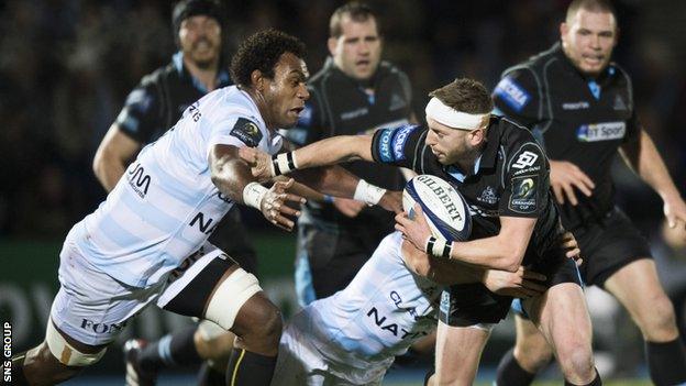 Finn Russell shone for Glasgow in their second win over Racing 92 in a week