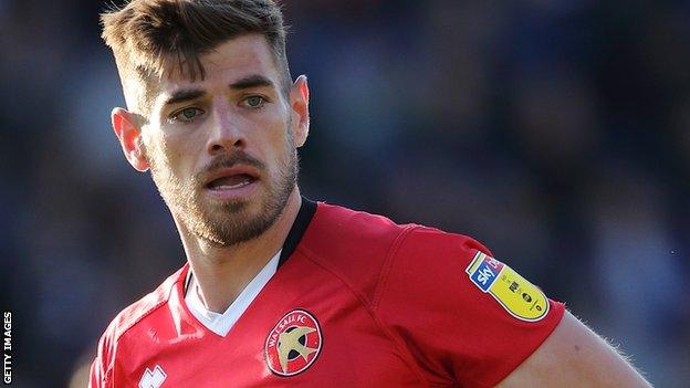 Joe Edwards in action for Walsall