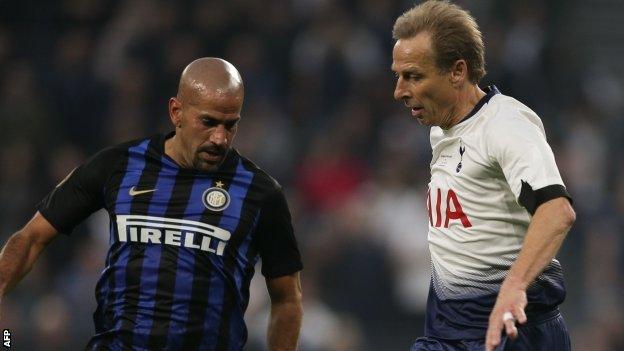 Juan Sebastian Veron and Jurgen Klinsmann, who played for both sides