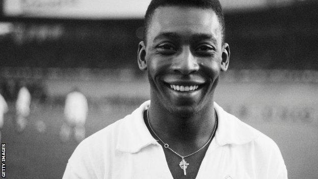 Pele in Santos jersey, 1961.