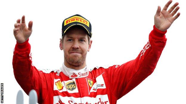 Sebastian Vettel of ferrari