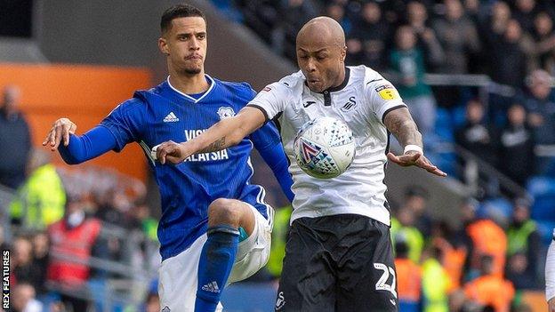 Cardiff's Robert Glatzel and Swansea forward Andre Ayew could be key for their respective sides in the final push for a play-off place