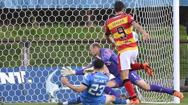 Brian Graham scores for Partick Thistle against Inverness Caledonian Thistle