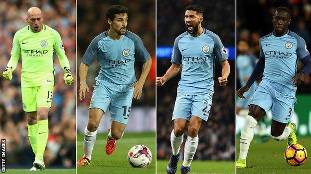 Caballero, Navas, Clichy and Sagna