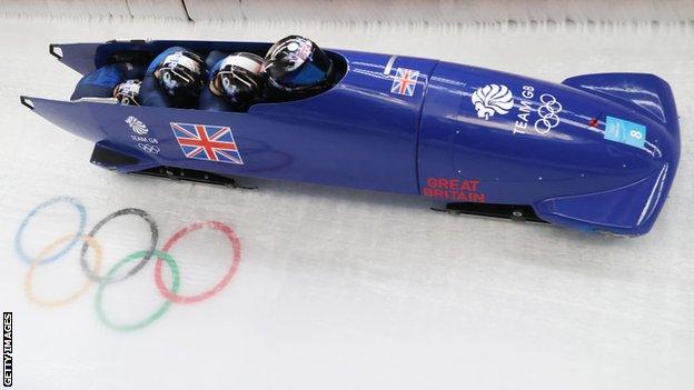 Team GB four-man bobsleigh team