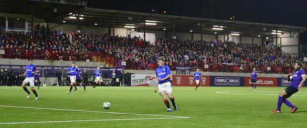 Larne have a new artificial surface at their Inver Park stadium