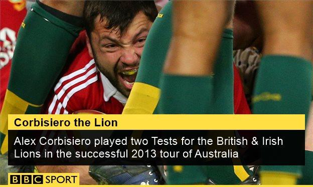 Alex Corbisiero scores a try for the Lions against Australia