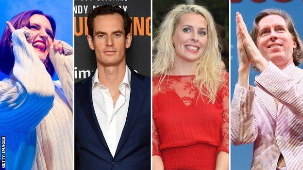 Katie Gavin, Andy Murray, Sara Pascoe, Wes Anderson