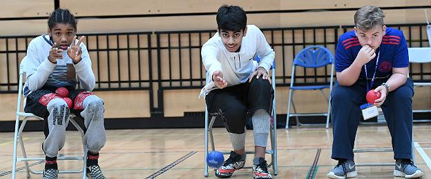 Some people taking part in the Special Olympics event at the Copper Box