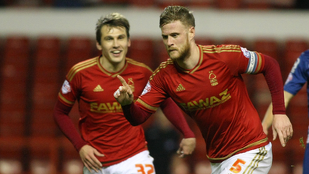 Matt Mills celebrates his goal