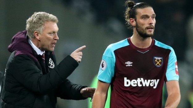 David Moyes and Andy Carroll